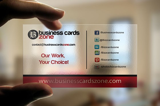 Business Cards: BusinessCardsZone Transparent Plastic Card