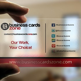 Business Cards: BusinessCardsZone Transparent Plastic Card