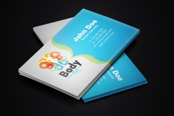 Business Cards: Fitness Instructor Free Business Card Template